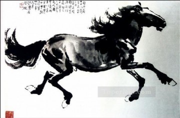 シュ・ベイホン・ジュ・ペオン Painting - Xu Beihong 馬 2 古い中国のインク